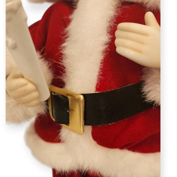 Vintage Musical & Light Up Candle Porcelain Christmas Santa Made Taiwan Decor - Picture 8 of 11